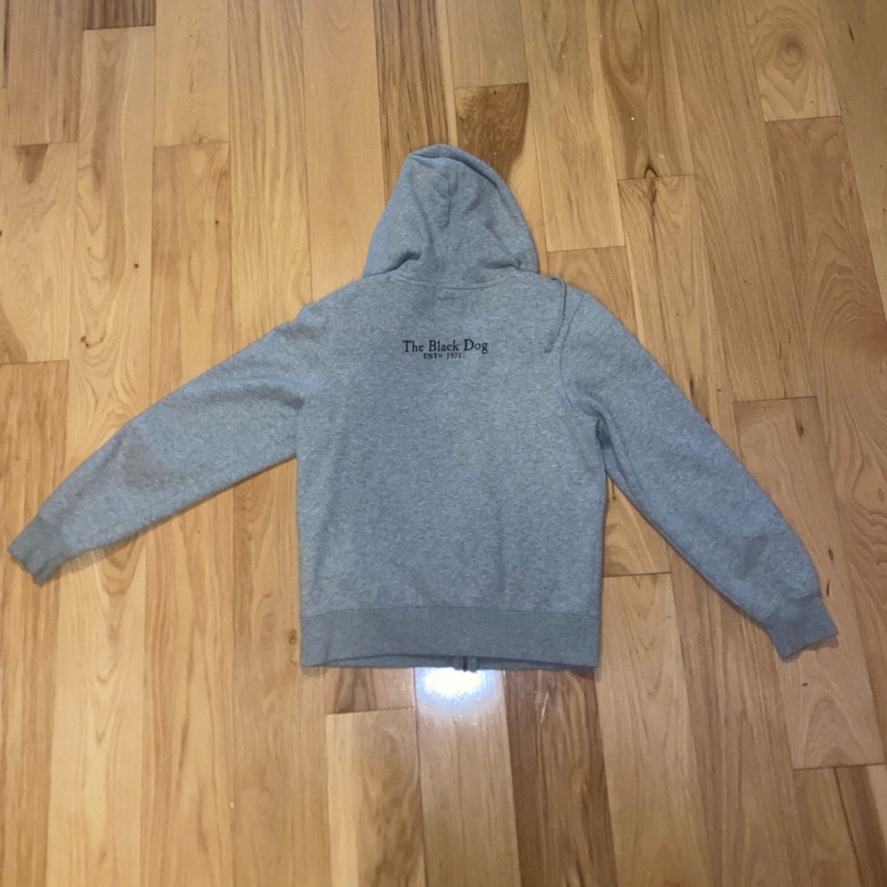 The Black Dog grey zip up sweatshirt